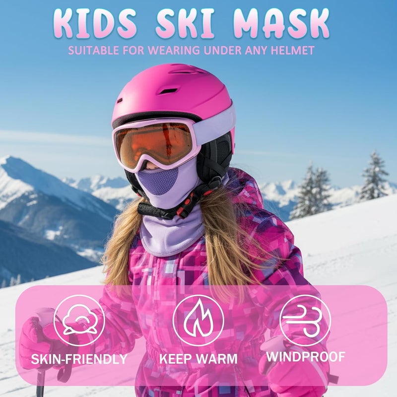 Outrip Breathable Kids Balaclava Ski Mask for Boys Girls - Windproof Fleece Winter Face Mask Cover for Cold Weather - Image 3